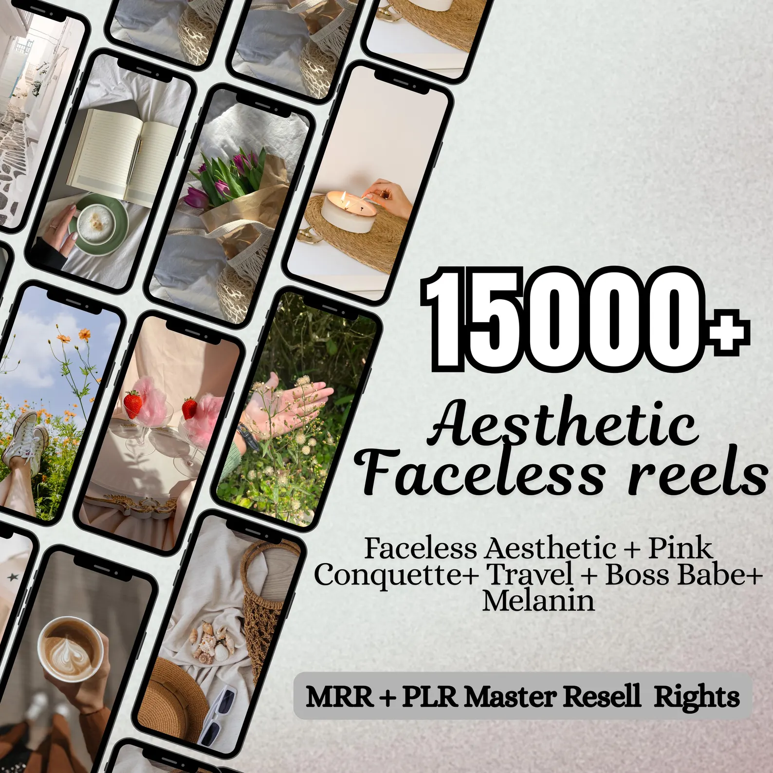 15000+ Aesthetic Reels, Aesthetic Faceless Video Reels